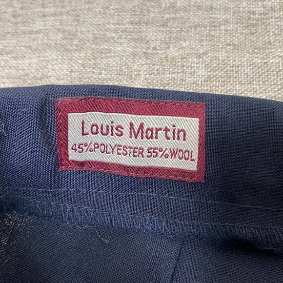 Louis Martin Wool Blend Pleated Uniform Dress Pants Women's 12 Navy Blue NWT - Picture 6 of 15